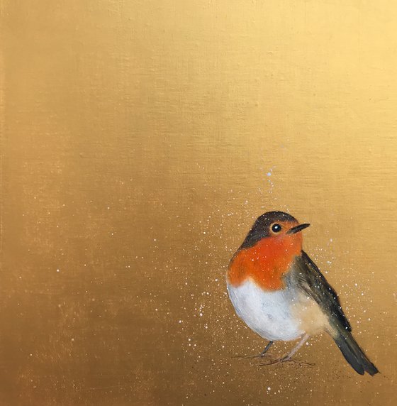 Robin Redbreast ~ on Gold