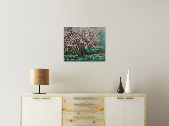 Spring landscape "Blooming garden"