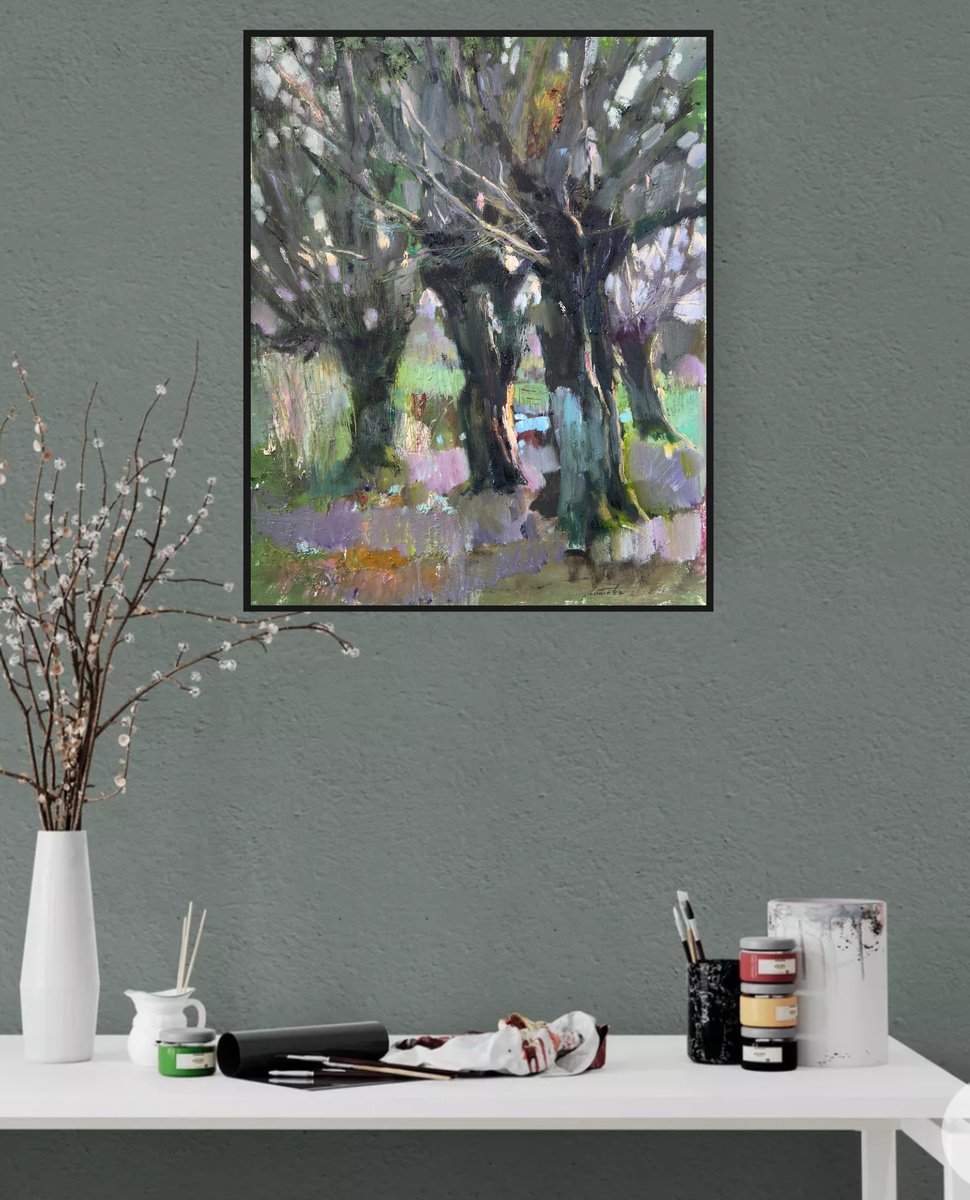 In The Shade Of Old Trees By Olha Laptieva, 16 X 20, Artwork For Sale On Artfinder