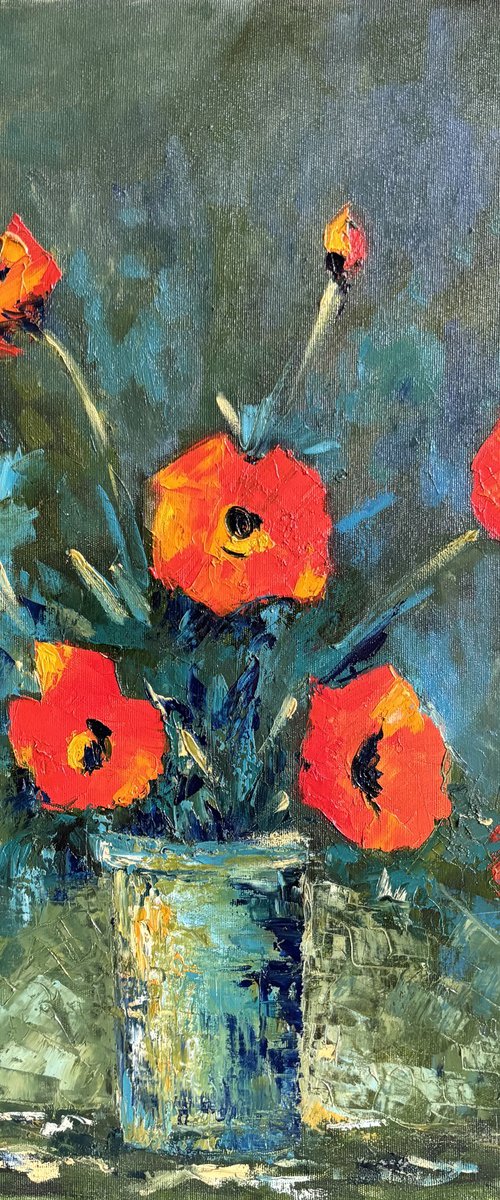 Vase of Wild poppies by Arto Mkrtchyan