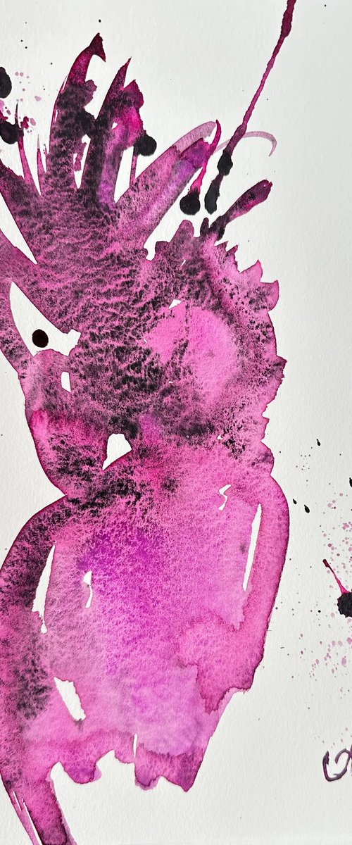 Pink Parrot by Alla Semenova