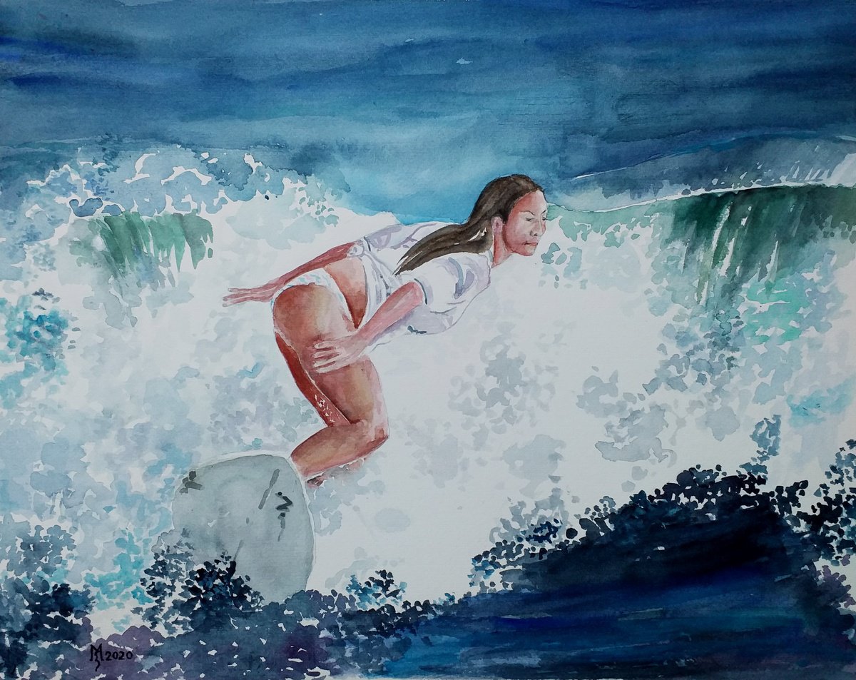 Impressionistic Watercolour , Here We Go By Zoran Mihajlovic Muza, 19 X 15, Artwork For Sale On Artfinder