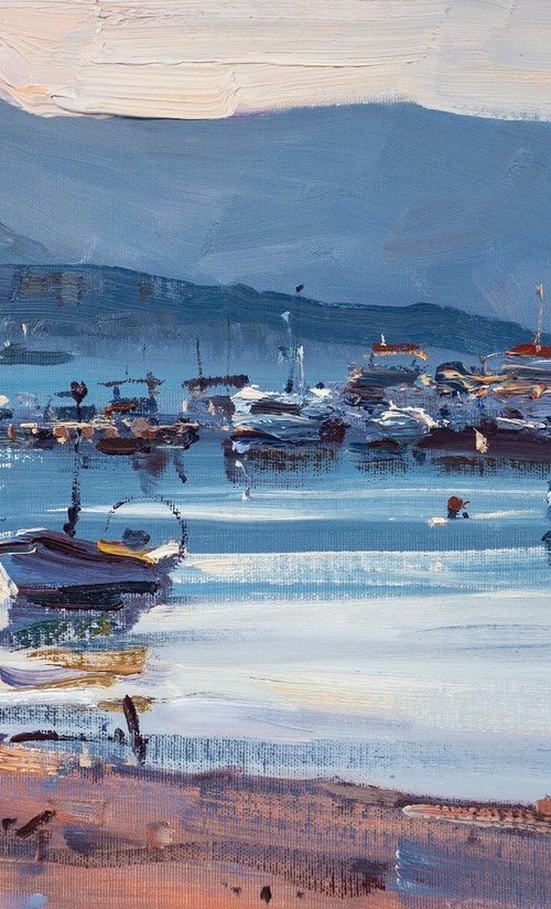 Morning boats by Vasyl Moldavchuk