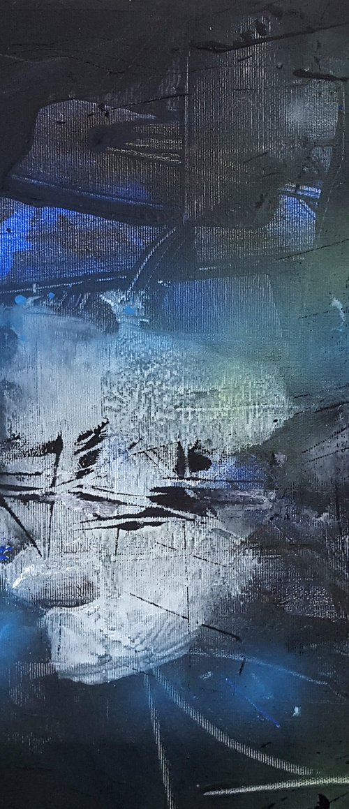 Unique abstract fascinating darkscape by master painter O KLOSKA by Kloska Ovidiu