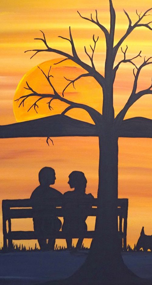 Silhouette landscapes,  titled: Late Autumn Conversations by Rachel Olynuk