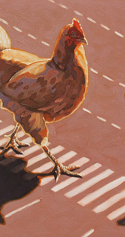 Crossing road chicken by Yue Zeng