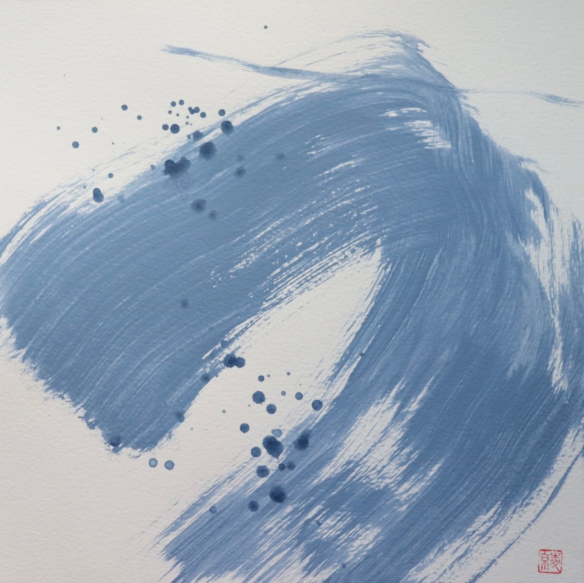 Abstract Drawing By Ryoko Minamitani, 10 X 10", Otodama 2, Original Artwork