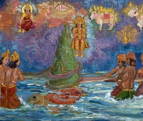 Samudra Manthan Mythological by Geeta Yerra