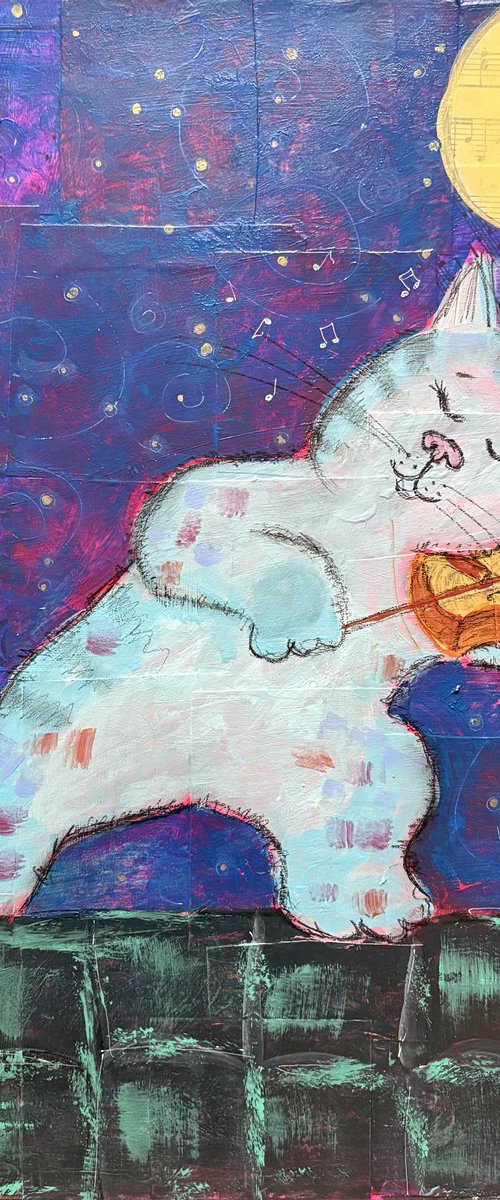A cat and a fiddle by Anya Getter