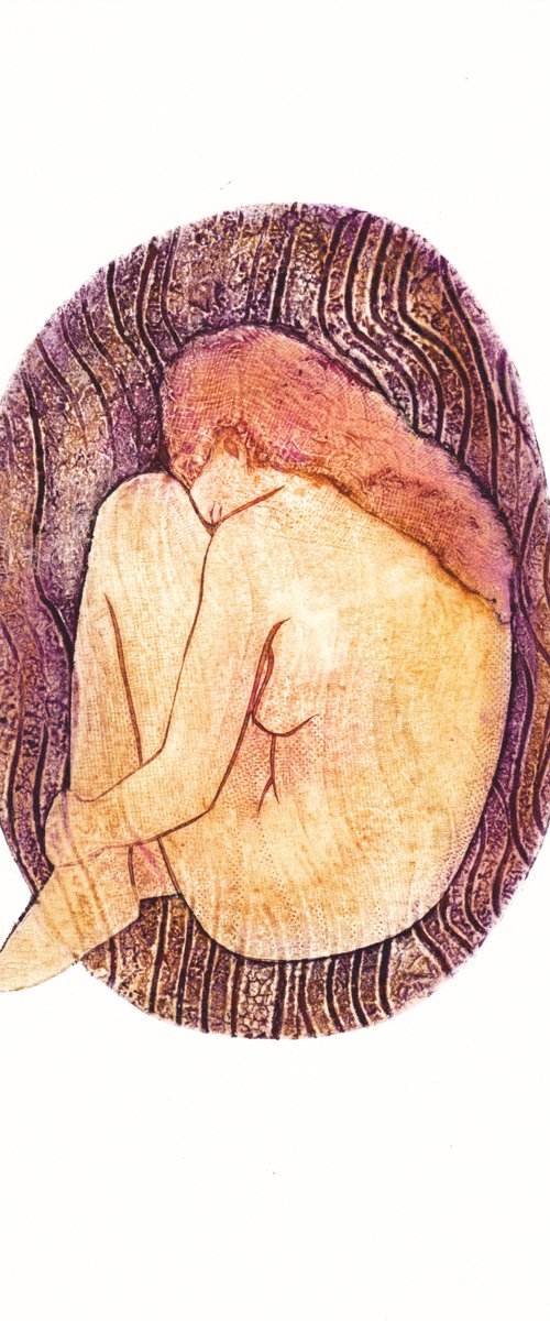 Seated female nude by Rory O’Neill