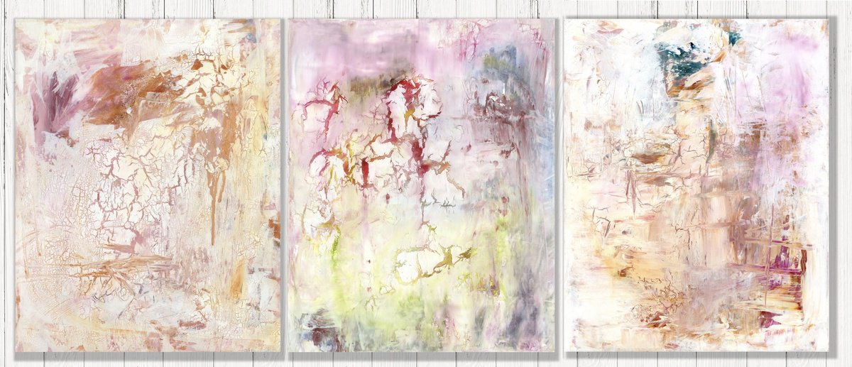 Expressive Painting , Mystical Moments 1 By Kathy Morton Stanion, 48 X 20, Artwork For Sale On Artfinder