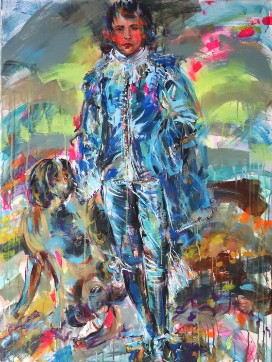 Blue  Boy Listen Mozart