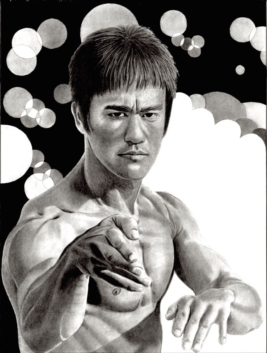 Bruce Lee (2017) Pencil drawing by Paul Stowe Artfinder