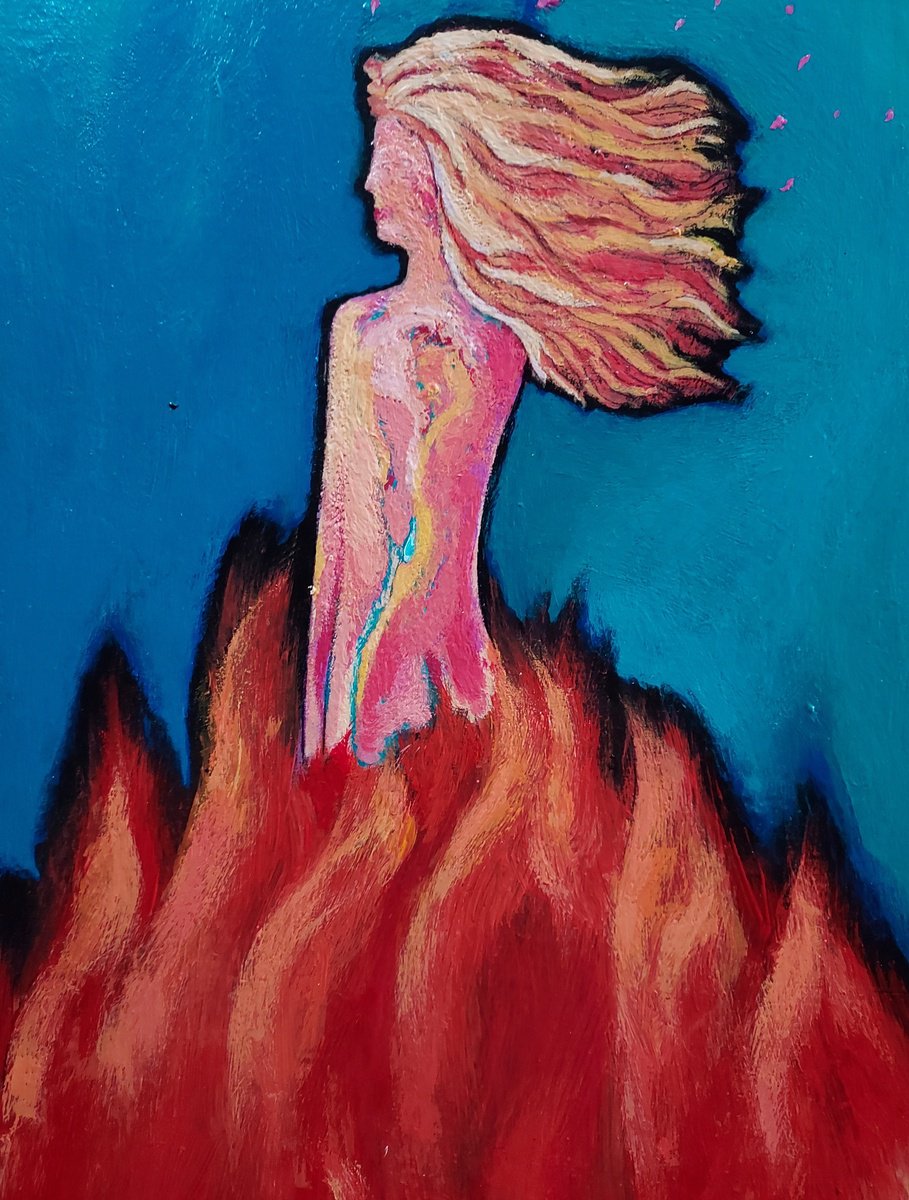 Life of a Flame. New painting by ZheKa