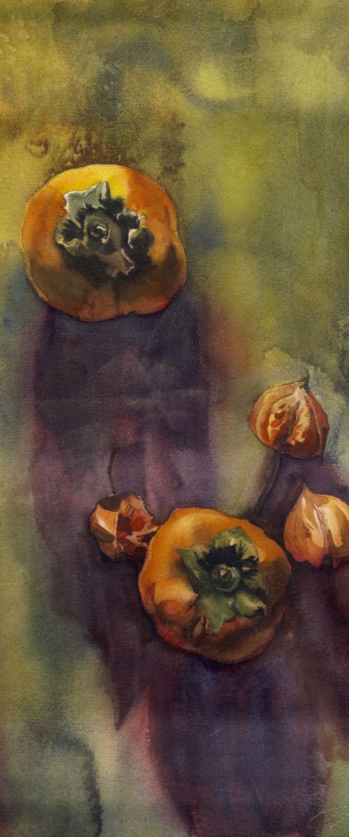 Autumn persimmon by Alfred  Ng