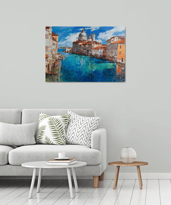 Venice Italy  - Italian impasto Landscape painting