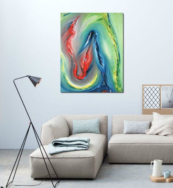 Indomitus, 100x80 cm, LARGE XXL, Original abstract painting, oil on canvas