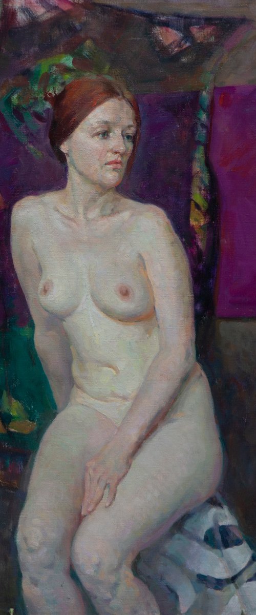 Pearl – Original Nude Oil Painting by Anastasia Borodina