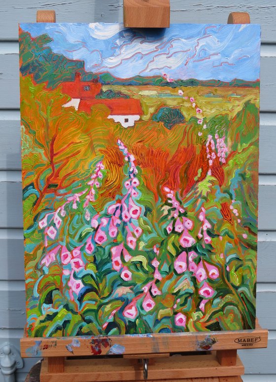 Red Roofs and Foxgloves