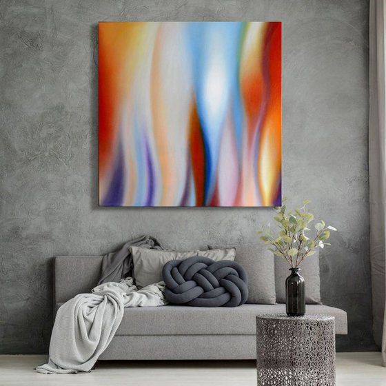 Large Abstract Oil Painting 100×100 - 01