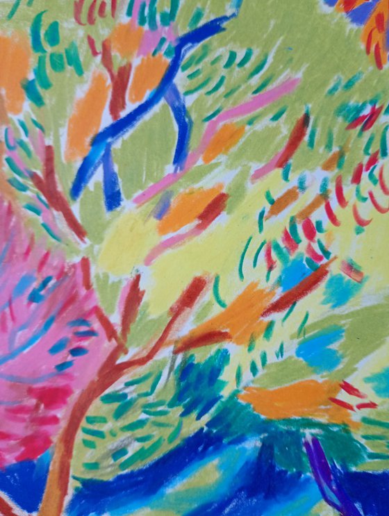 Yellow tree tops