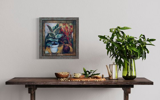 Still life with pomegranate