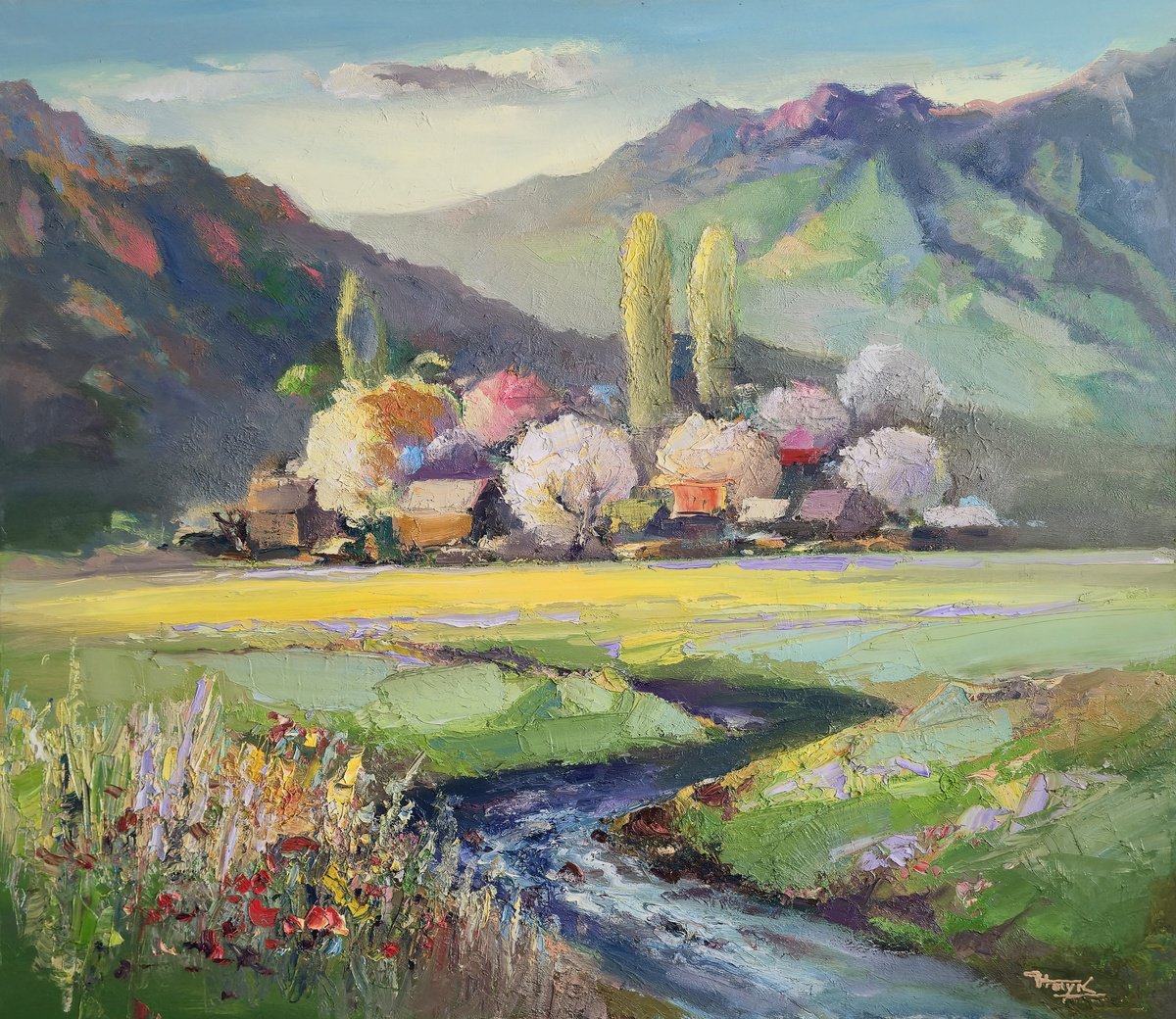 Awakening Of The Valley By Hayk Miqayelyan, 28 X 24, Artwork For Sale On Artfinder