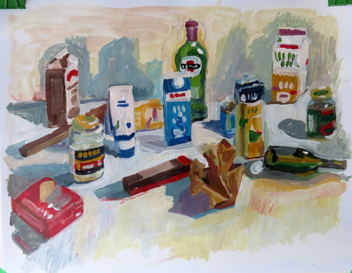 Still life -household trash by Stephen Abela