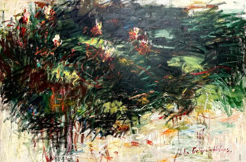 Lily pond. Shadows by Lilia Orlova-Holmes