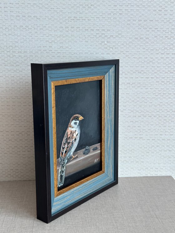 Sparrow Bird oil painting