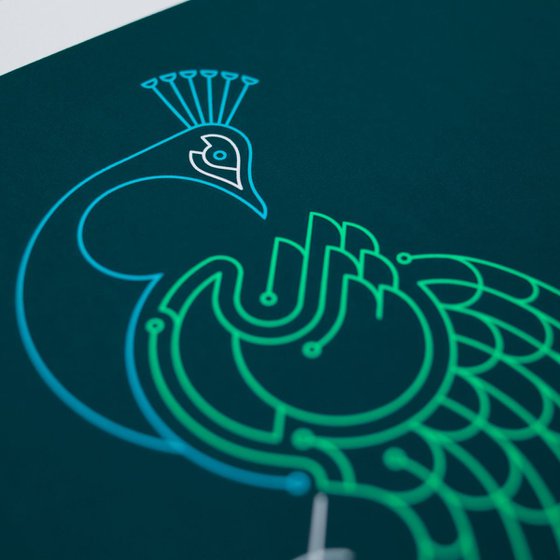 Peacock A3 limited edition screen print