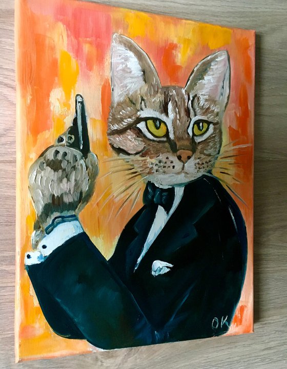 Cat  James Bond 007, Cats never die.