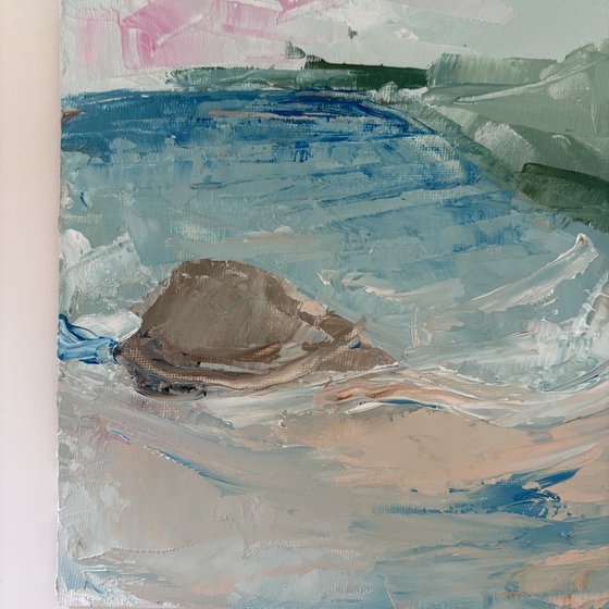 Coastal sea view beach Greek Houses Island