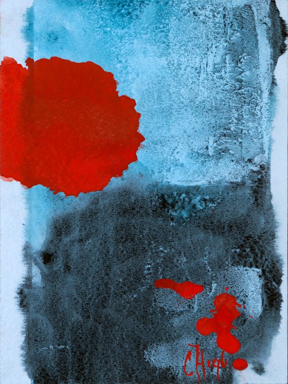 Composition with Red Spot - SOLD