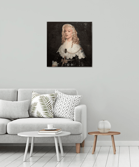 Marilyn Monroe versus Aegje Hasselaer (orignal Michiel Jansz van Mierevelt 1640)