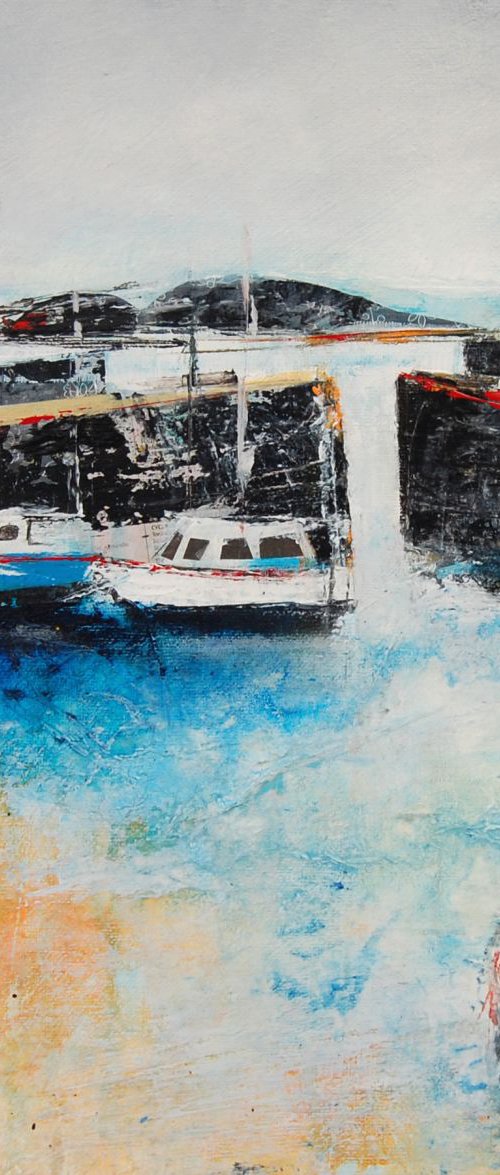 Boats in Mousehole Harbour by Tracy-Ann Marrison