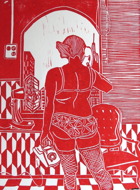 Girl On a Call (red)