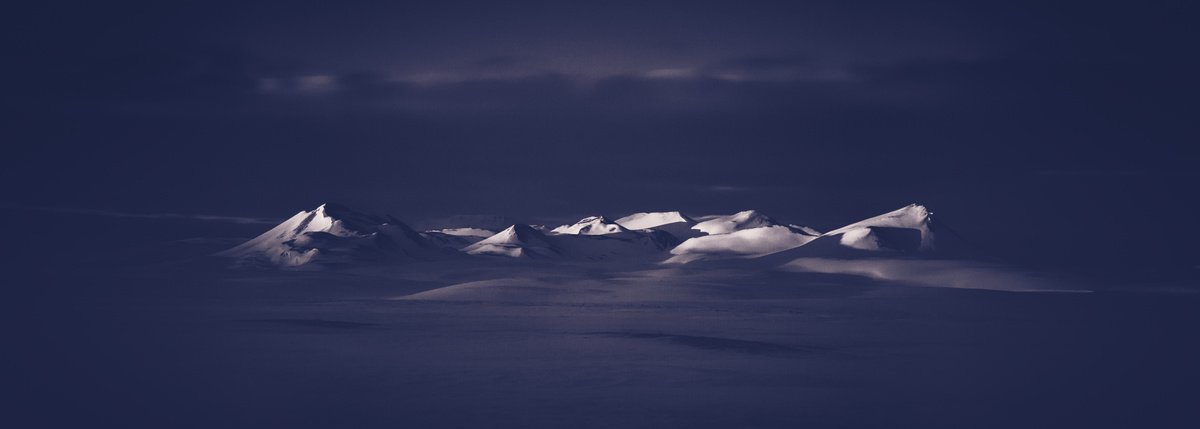 Photorealistic Photograph , Last Light Icelandic Mountains By Paul Nash, 24 X 10, Artwork For Sale On Artfinder