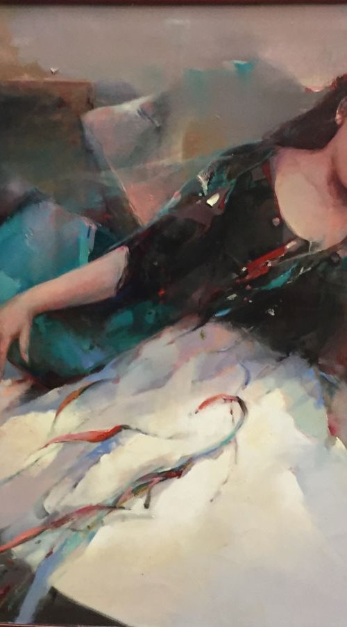 Resting Woman by W. Eddie
