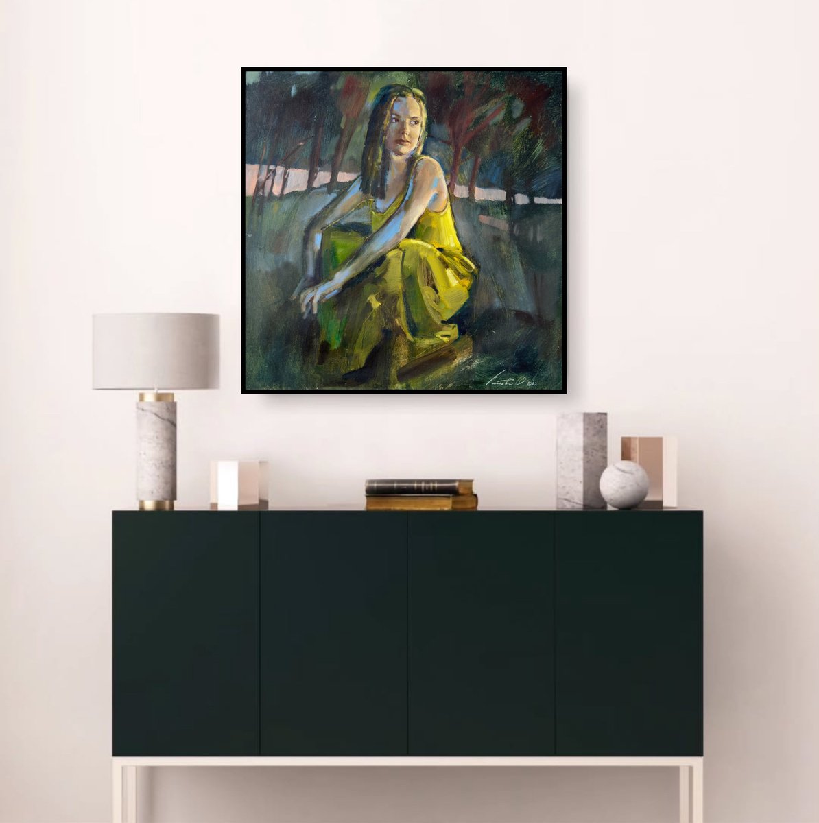 Painting , You Made Evening Wonderful By Olha Laptieva, 23 X 23, Artwork For Sale On Artfinder
