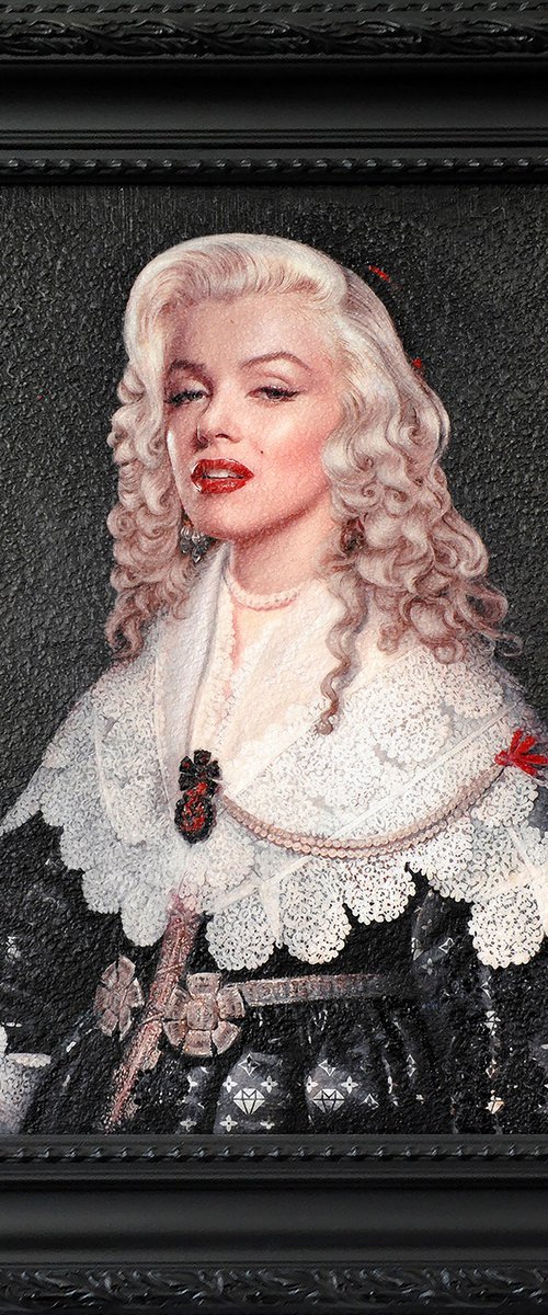 Marilyn Monroe versus Aegje Hasselaer (orignal Michiel Jansz van Mierevelt 1640) by Karin Vermeer