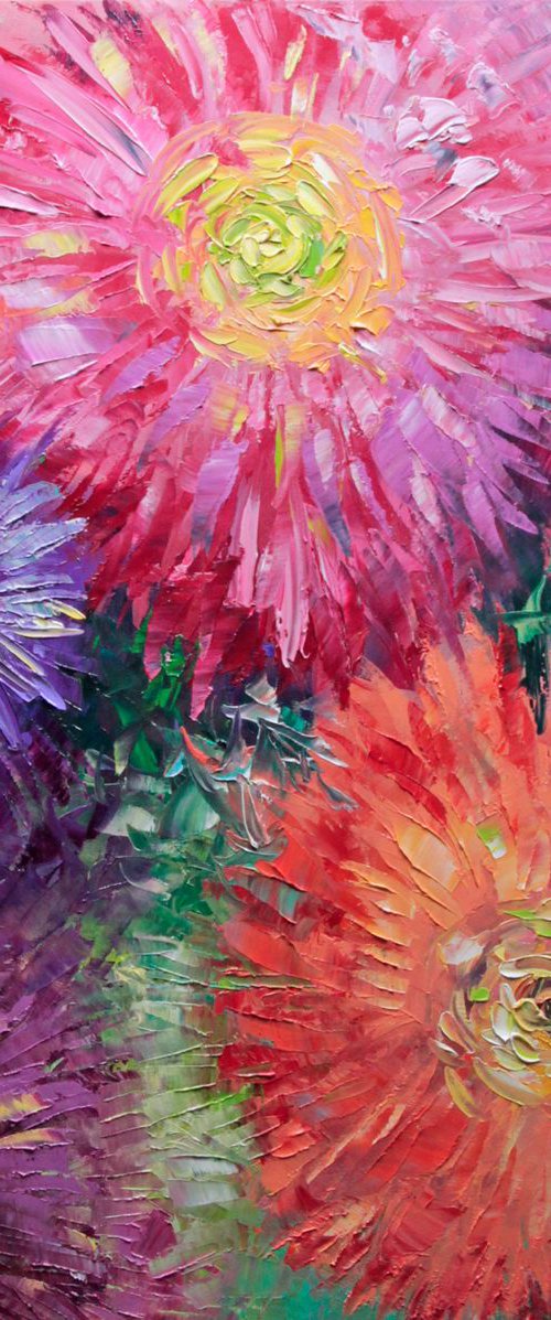 Flowers Painting - Red Diamonds by Lana Guise