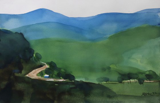 Mountain path shining