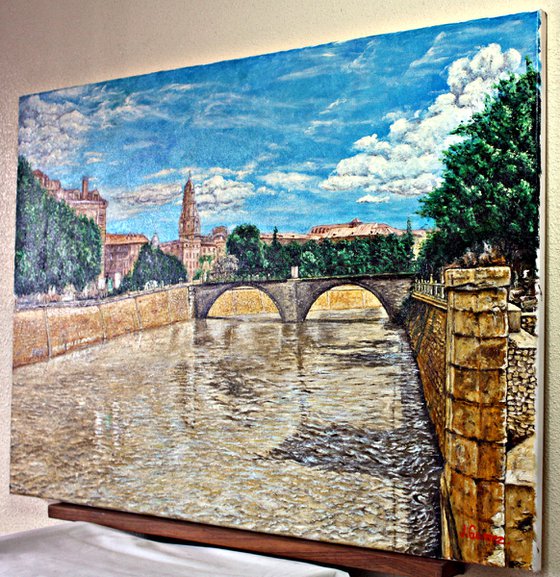 The old bridge . Murcia.