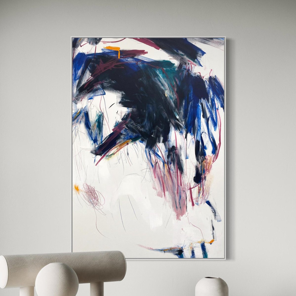 Abstract Acrylic Painting By Cheryl Harrison, 35 X 51, Surprise Me, Original Artwork