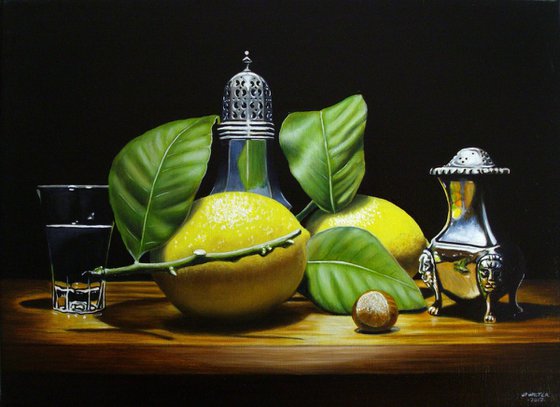 Lemons in silver