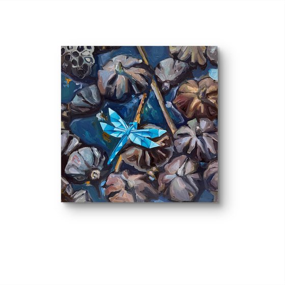 Blue dragonfly