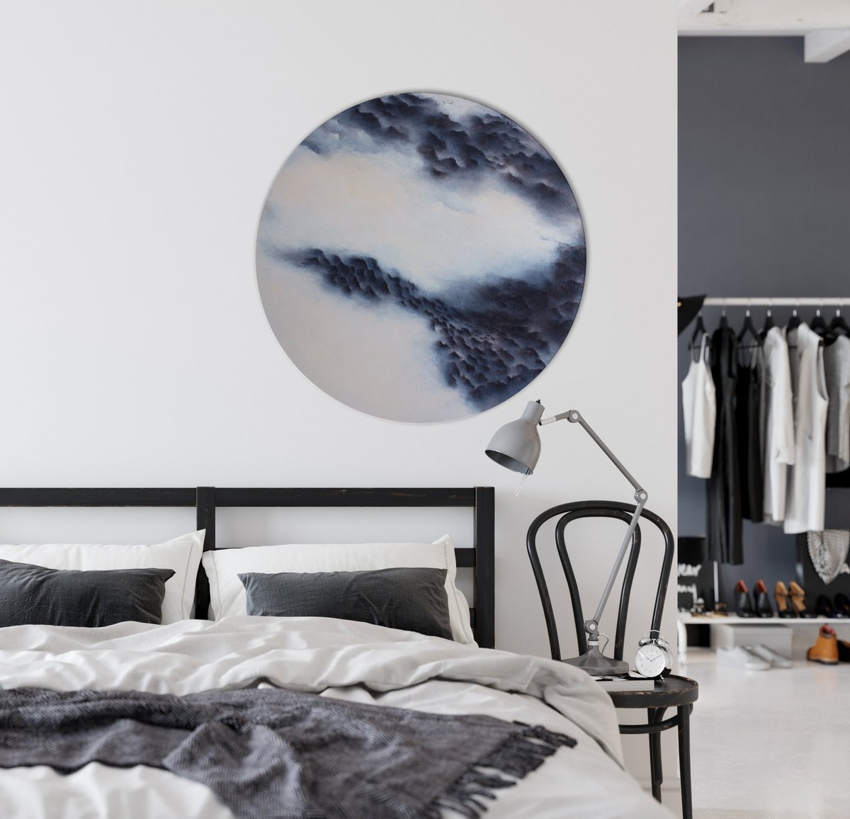 Organic Abstract Acrylic Painting By Francesca Borgo, 35 X 35, Something In The Wind, Original Artwork