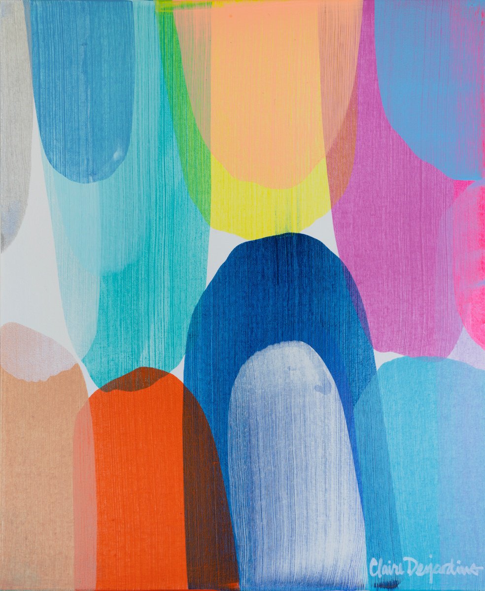 Abstract Acrylic Painting By Claire Desjardins, 20 X 24, Sa-Weet 02, Original Artwork