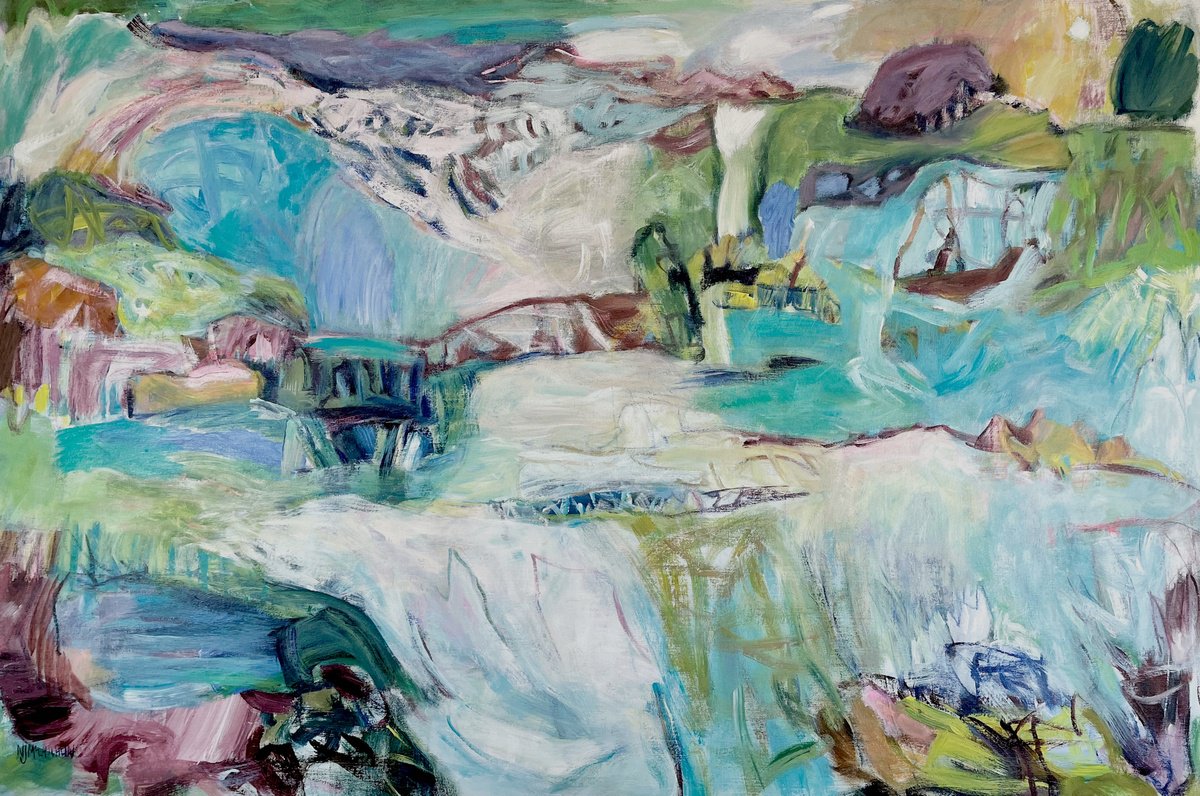  Travels Over Water By Nancy J. Mclaughlin, 60 X 42, Artwork For Sale On Artfinder